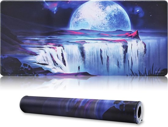Grote Gaming Muismat met Gestikte Randen - Uitgebreide Muismat met Antislip Rubberbasis - 90x40 cm van YSAGi