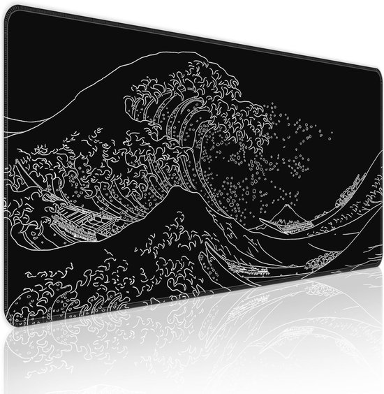 Grote Gaming Muismat - XL Desk Pad 80x30cm met Antislip en Gestikt Rand van Merkloos
