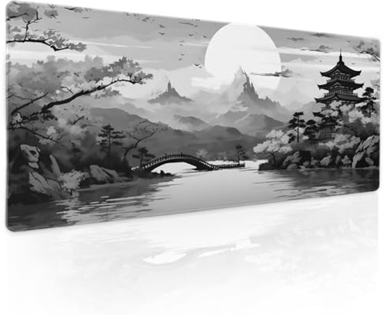 Grote Gaming Muismat XXL met Antislip Rubberen Basis en Gestikte Rand - Perfect voor Kantoor en Gaming van Merkloos