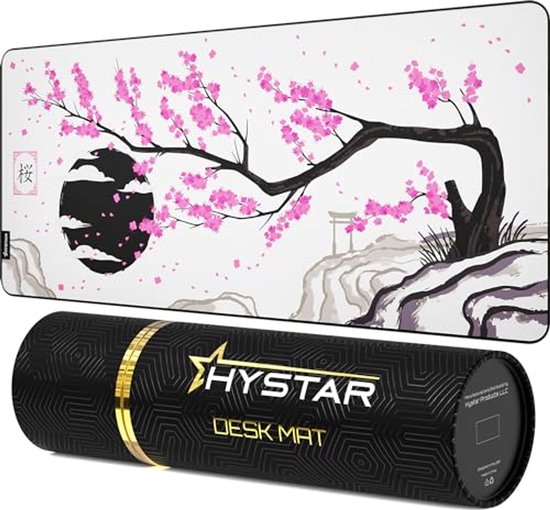 Grote Gaming Muismat XXL - Waterdicht, Ultra Dikke en Gladde Polyesterstof, Natuurlijke Rubber Basis 36" x 16" van Blade Hawks