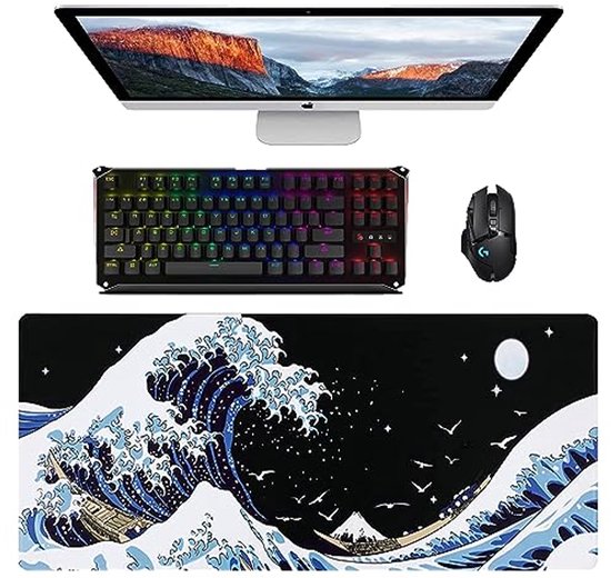 Grote Gamingmuismat XXL 900 x 400 mm met Antislip Onderzijde van Merkloos