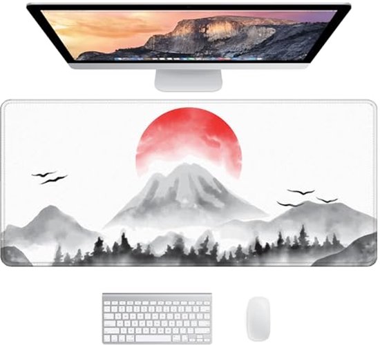 Grote Muismat 900x400 | XXL Gaming Bureau Accessoires | Japanse Zon Muismat van Sensei Studio