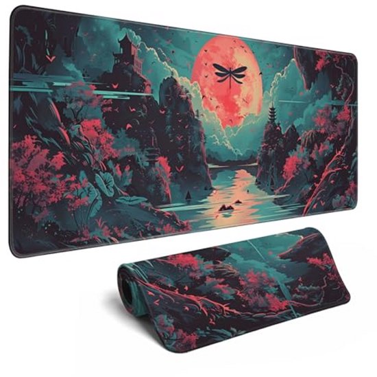 Grote Psychedelische Gaming Muismat - 80 x 30 cm van Merkloos