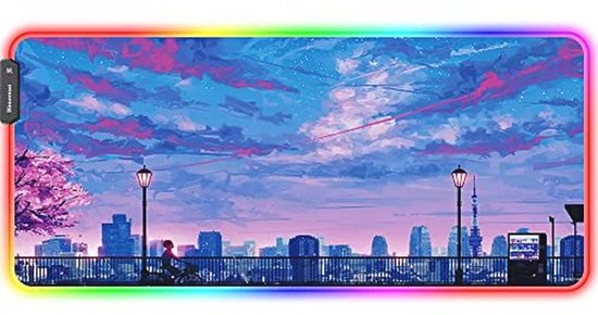 Grote RGB Gaming Muismat 800 x 300 mm met Antislip en Verlichte Randen van Merkloos