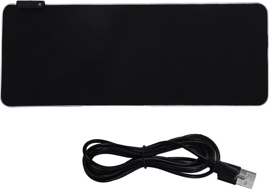 Grote RGB Gaming Muismat 800x300mm met 7 LED Kleuren en Antislip Basis van Merkloos