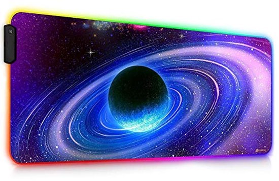 Grote RGB Gaming Muismat 900x400mm met 12 Verlichtingsmodi en Antislip Rubber Basis van Merkloos