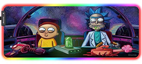 Grote RGB Gaming Muismat met 10 Lichtmodi en Antislip Basis - Ideaal voor Gaming en Werk van Aisakoc