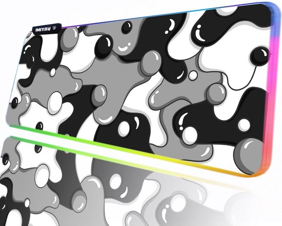 Grote RGB Gaming Muismat met LED Verlichting en Antislip Ondergrond van Havit