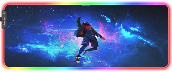 Grote RGB Gaming Muismat XXL - 800 x 300 mm met LED Verlichting en Antislip Basis voor Gamers van Merkloos