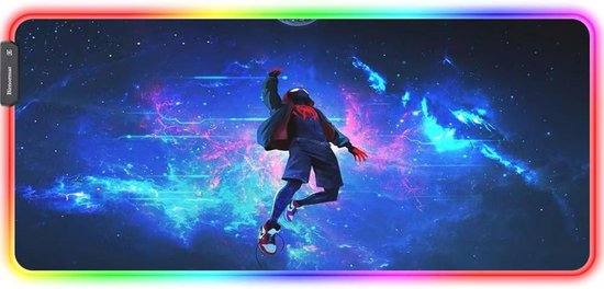 Grote RGB Gaming Muismat XXL - 900 x 400 x 3 mm, LED Bureauonderlegger met Antislip Rubberen Basis en Duurzame Randen van Merkloos