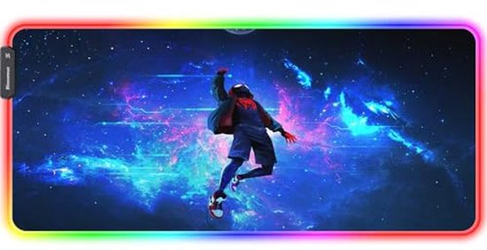 Grote RGB Gaming Muismat XXL met Antislip Onderkant en Verlichte Bureauonderlegger 900 x 400 x 3 mm van Merkloos