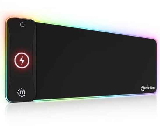 Grote RGB LED Gaming Muismat met Draadloze Oplader van Merkloos