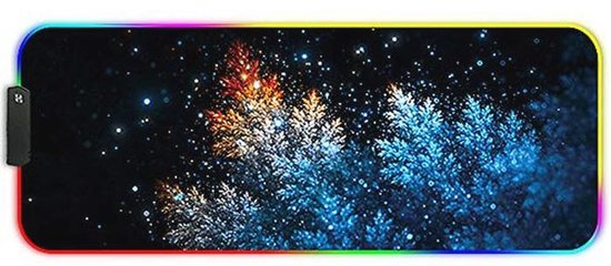 Grote XL RGB Gaming Muismat 800x300mm met RGB Verlichting en Anti-slip Rubber Basis voor PC en Laptop van Merkloos