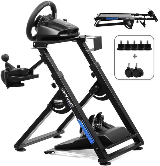 GTPLAYER - Race Simulator Stuursteun - Voor G29 G920 T300RS en Fanatec - Blauw van Merkloos