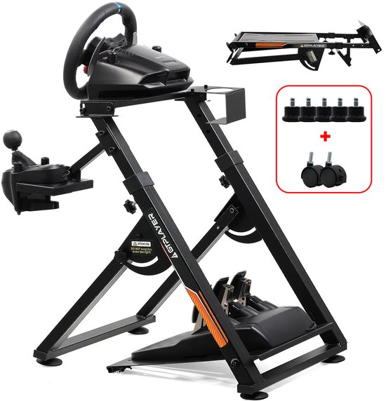 GTPLAYER - Race Simulator Stuursteun - Voor G29 G920 T300RS en Fanatec - Oranje van Merkloos