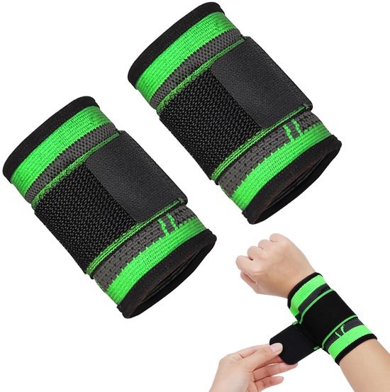 Gym polsbandages, 2 stuks polsbandages voor gewichtheffen, polsbandage, verstelbare polsbandage, fitnesstraining, voor het optillen van gewichten in lichaamsvorm, spieropbouw