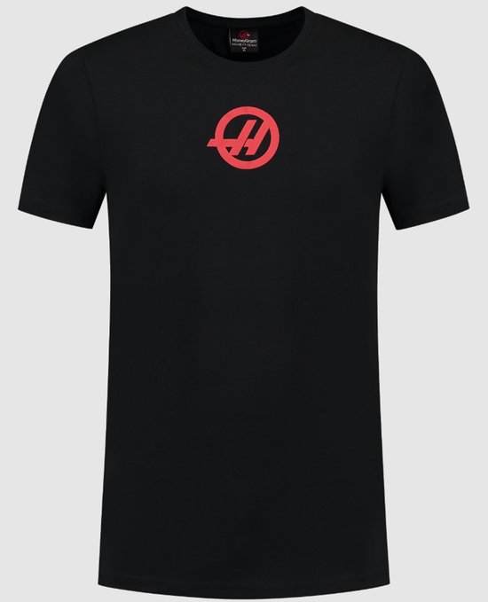 Haas F1 - Formule 1 - Roundel Essential - T-Shirt - Heren - Zwart - Maat L van Merkloos