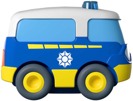 HABA Cars Politiebus - Auto met vliegwielmotor - Gerecycled plastic - 2+ jaar van Merkloos