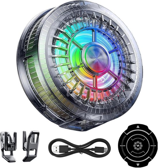 Halfgeleiderradiator voor mobiele telefoons - Lichtgewicht en dun ontwerp met krachtige koeling, 3 instelbare standen voor gamers en app-gebruikers