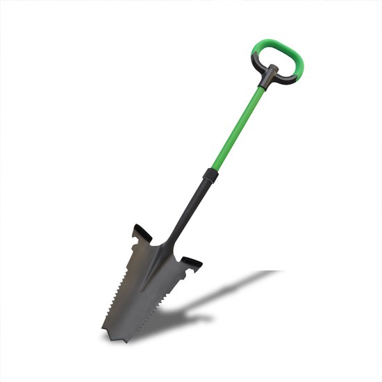 Hammersmith RayzerShovel All-in-One Spade - Tuiniersschop voor harde, steenachtige grond - Schop met wortelzaag en soft-touch handvat - Extra brede profielrand - 115cm lengte - Tuinschop van Hammersmith