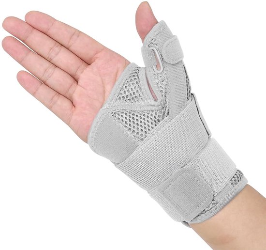 Hand- en polsspalk, artritis duimspalk, duimorthese voor rechter- en linkerhand, tendinitis, carpaal tunnel en verstuiking, dames en heren, ademend, licht