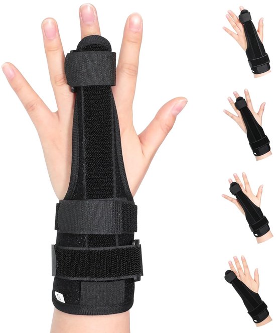 Handbandage, duimbandage links/rechts en verbetert vingerspalk, middelvinger, ringvinger, wijsvinger, kleine vinger, voor mannen en vrouwen, polsbandage voor pijnverlichting, L-maat