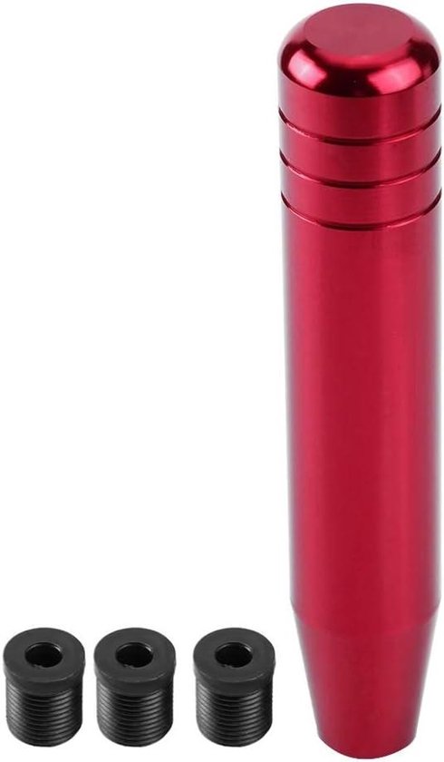 Handmatige Versnellingspookknop - Pookknop Aluminium - Verbeteren Schakelervaring - Universele Pasvorm - 18 cm - Rood
