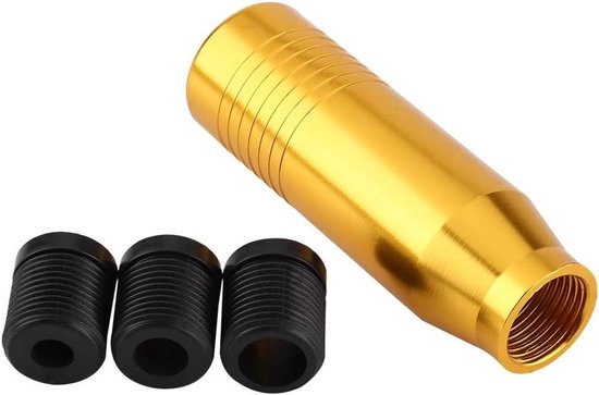 Handmatige Versnellingspookknop - Schakelhendel Aluminium - Auto Interieur Upgrade - Universele Pasvorm Adapters - 85 mm Hoogte - Goud van Merkloos