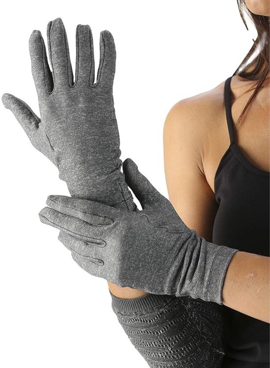 Handschoenen Handen Elektromagnetische Therapie - Reuma Artritis Gewrichtsstijfheid Carpaaltunnelsyndroom Polsbrace Medisch Hulpmiddel Made in Italy, Grijs S/M