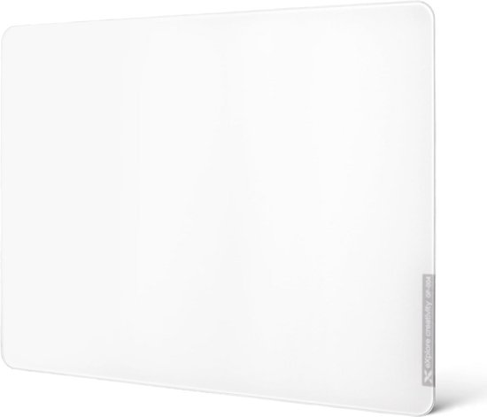 Harde Gaming Muispad van Glas (Wit) - Ultra Glad Oppervlak - Anti-Slip Onderkant (410x310mm) van Merkloos