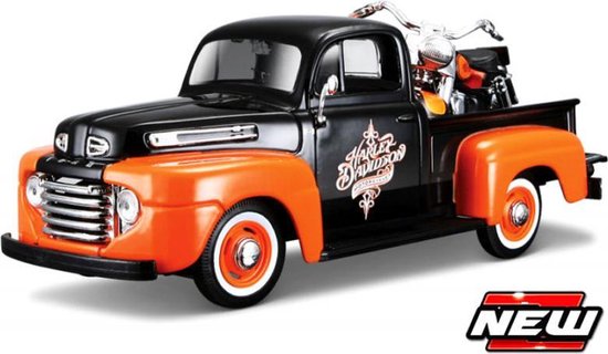 Harley Davidson Modelauto Pick-Up + Motor - 1:24 van Harley-Davidson