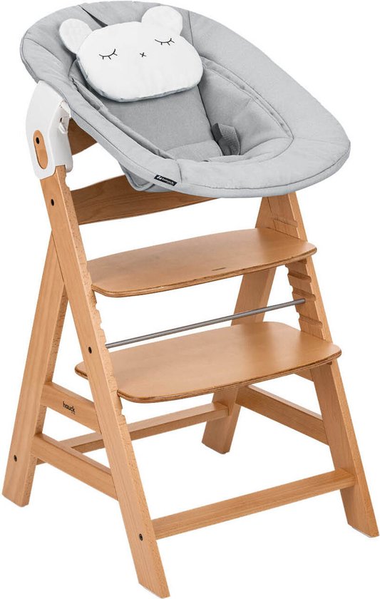 Hauck Alpha Kinderstoel - Newborn Set Pre - FSC® - gecertificeerd – Nature Grey van Hauck