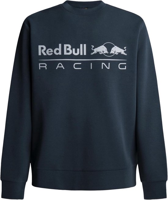 Heren Sweatshirt Blauw met Team Logo - Comfortabele Ronde Hals Trui