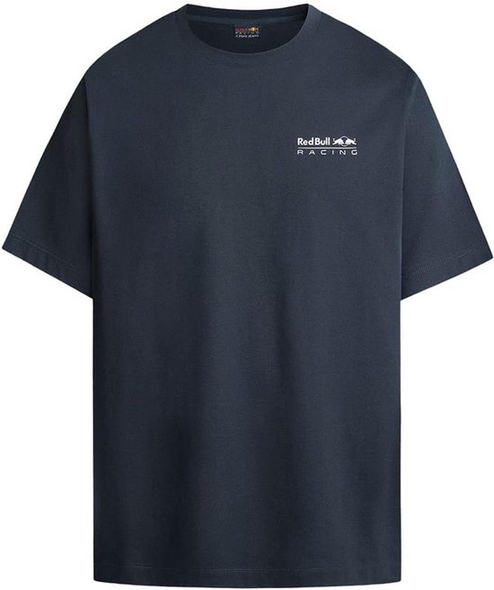 Heren T-shirt in blauw van Merkloos