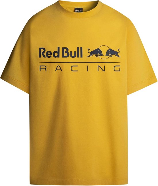 Heren T-shirt met teamlogo, Campus Geel van Merkloos