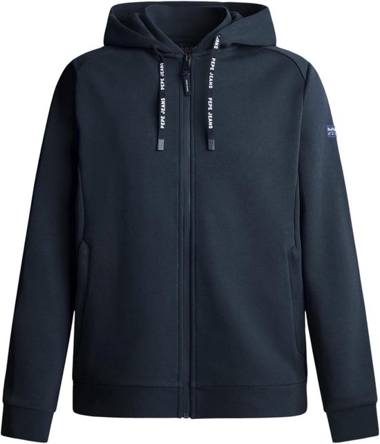 Heren Trainingsvest met Capuchon en Ritssluiting - Comfortabele Katoenmix - Blauw van Merkloos