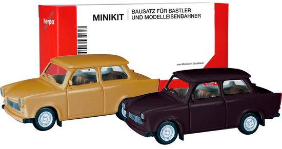 Herpa 013901-002 H0 Auto Trabant 601 limousine, samtocker en rallyzwart van Merkloos