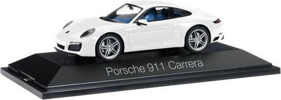 Herpa Porsche auto 911 carrera- wit metallic van Herpa