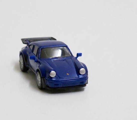 Herpa Porsche auto 911 turbo- blauw metallic van Herpa