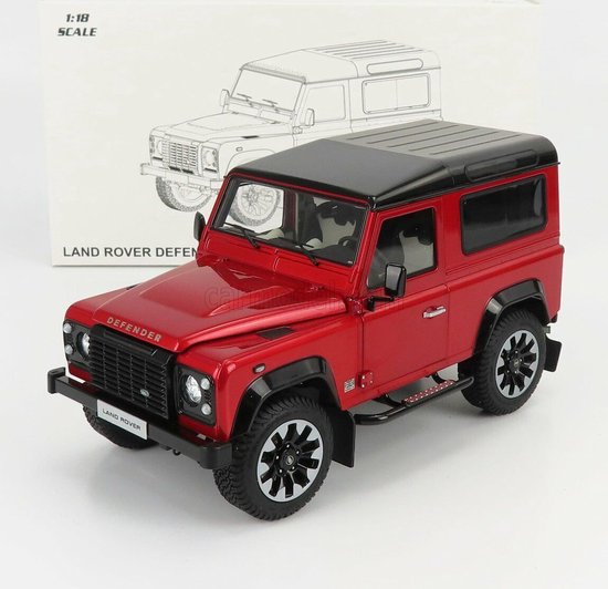 Het 1:18 Diecast-model van de Land Rover Defender 90 Works V8 van 2018 in Red. De fabrikant van het schaalmodel is LCD Models.Dit model is alleen online beschikbaar. van Merkloos