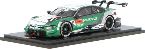 Het 1:43 Diecast-model van de BMW M4 #11 van de Super GT Dream Race Fuji van 2019. De bestuurder was M. Wittmann. De fabrikant van het schaalmodel is Spark.Dit model is alleen online beschikbaar. van Spark