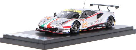 Het 1:43 Diecast-model van de Ferrari 488 GTE Evo 3.9L Turbo V8 Team AF Corse #54 van de 24H LeMans van 2022. De rijders waren T. Flohr / F. Castellacci en N. Cassidy. De fabrikant van het schaalmodel is Looksmart. Dit model is alle van Looksmart
