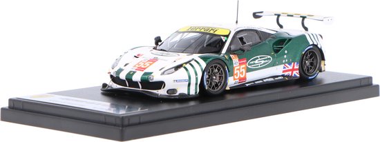 Het 1:43 Diecast-model van de Ferrari 488 GTE Evo 3.9L Turbo V8 Team Spirit of Race #55 van de 24H LeMans van 2021. De coureurs waren D. Camron / M. Griffin en D. Perel. De fabrikant van het schaalmodel is Looksmart.Dit model is all van Looksmart