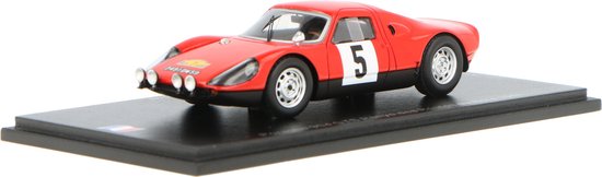 Het 1:43 Diecast model van de Porsche 908 GTS #5 van de Rally Routes Du Nord van 1967. De bestuurder was R. Dutoit . De fabrikant van het schaalmodel is Spark.Dit model is alleen online beschikbaar van Spark