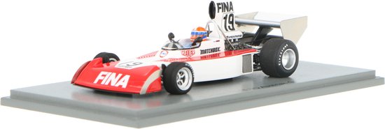 Het 1:43 Diecast-model van de Surtees TS16 #19 van de GP van Oostenrijk van 1974. De bestuurder was J.P. Jabouille. De fabrikant van het schaalmodel is Spark.Dit model is alleen online beschikbaar. van Spark