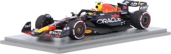 Het 1:43 Diecast-model van het Red Bull RB19 Team Oracle Red Bull Racing #11 van de Saoedi-Arabische GP van 2023. De rijder was Sergio Perez. De fabrikant van het schaalmodel is Spark. Dit model is alleen online verkrijgbaar van Spark