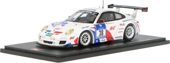 Het 1:43 gegoten modelauto van de Porsche 997 GT3 Cup #38 van de 24H Nurburgring 2013. De coureurs waren Pascal Bour/Franck Bulte/Jean-Luc Deblangey en Henry Patrick. Dit schaalmodel is gelimiteerd op 300 stuks. De fabrikant is Spar van Spar.