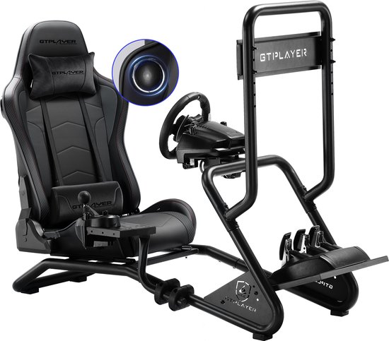 HHHK - Simulator Cockpit - Racestoel - Playseat - Sim Racing - Verstelbaar - Racing Seat - Simulator Stoel - Met Speakers