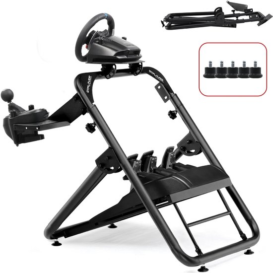 HHHK - Wheel Stand + Gearshift Holder - Playseat - Next Level Racing - Opklapbaar - Racestuur - Zwart - Opvouwbaar - Verstelbaar van Merkloos