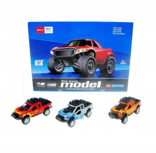 Hipo Pick-up Speelgoedauto 13cm, Metaal, Deuren Open, 3 Jaar+ van Hipo